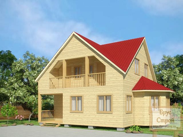 Проект дома из клееного бруса 