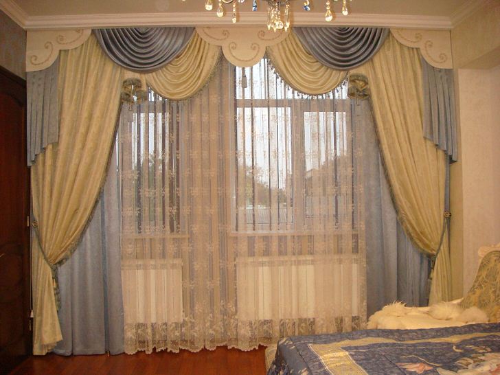 Комбинированные ламбрекены 