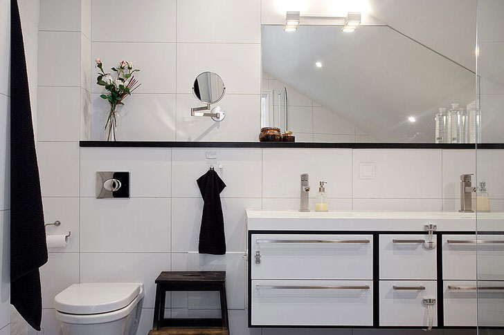 Особенности ванной в скандинавском стиле ( 50 интересных идей) 3 Элегантная мебель для ванной