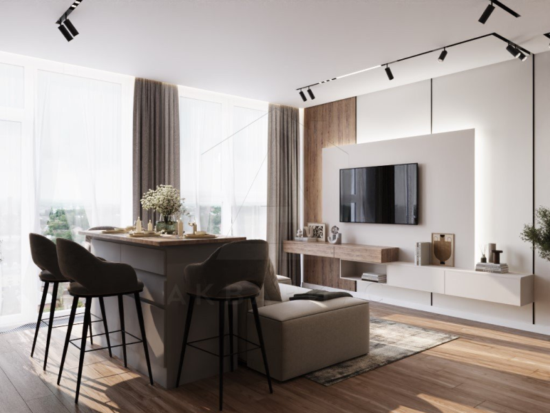 Дизайн трехкомнатной квартиры с чистовой отделкой Пример дизайна трехкомнатной квартиры с чистовой отделкой