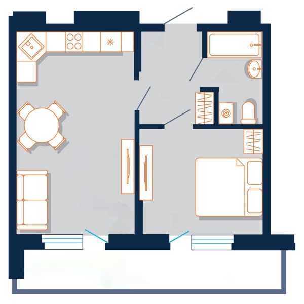 Как превратить однокомнатную квартиру в евродвушку