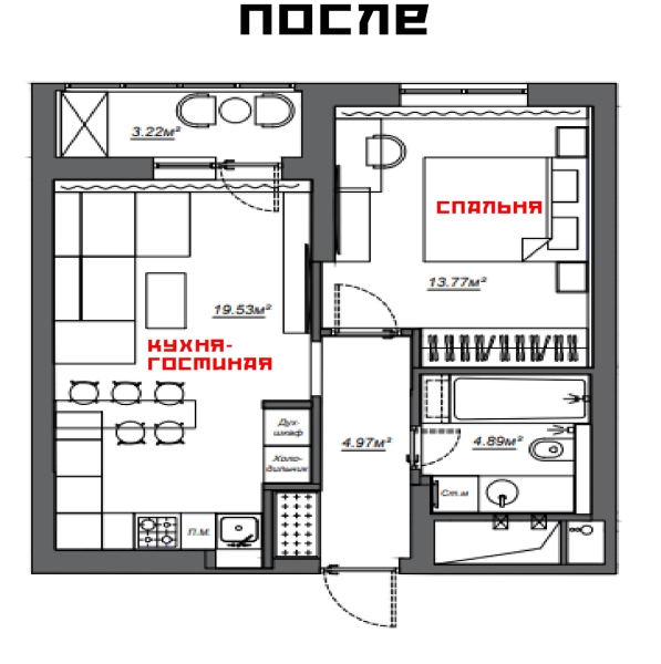 Как превратить однокомнатную квартиру в евродвушку